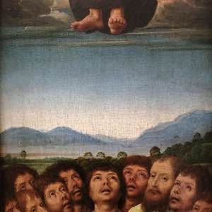 🙏 Hans Memling, Triptyque de la Résurrection du Christ - Volet droit : L'Ascension du Christ, vers 1490 #louvre #museum #paris #painting #art #memling #christ #ascension
